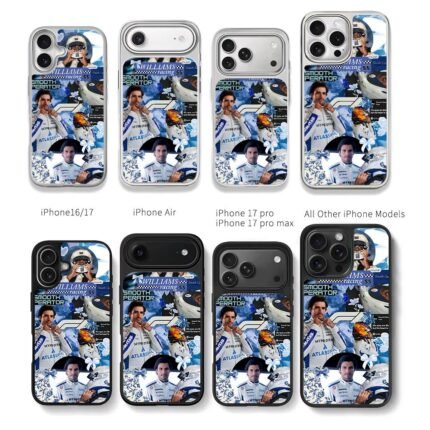 Carlos Sainz racing 55 collage Chris Brown Phone Case Black Electroplated Silver For Iphone 11 To 17