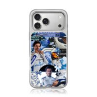 Carlos Sainz racing 55 collage iPhone 17 Pro Max Electroplated Silver Case1