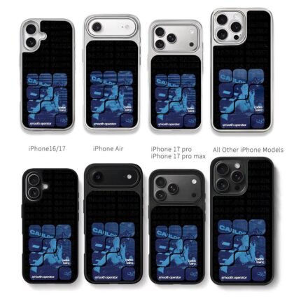 Carlos Sainz racing blue grid Chris Brown Phone Case Black Electroplated Silver For Iphone 11 To 17