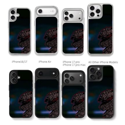 Carlos Sainz racing text art Chris Brown Phone Case Black Electroplated Silver For Iphone 11 To 17