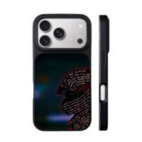 Carlos Sainz racing text art iPhone 17 Pro Max Black Case