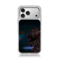 Carlos Sainz racing text art iPhone 17 Pro Max Electroplated Silver Case1