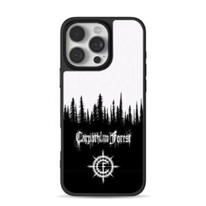 Carpathian Forest pine compass iPhone 16 Pro Max Black Case