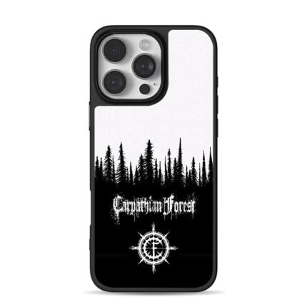Carpathian Forest pine compass iPhone 16 Pro Max Black Case