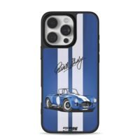 Carroll Shelby blue Cobra art Phone Case for iPhone 11-17 & Samsung Galaxy S24-S26