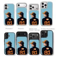 Cartoon 81 F1 racer mastercard art Chris Brown Phone Case Black Electroplated Silver For Iphone 11 To 17