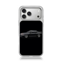 Cartoon black Nissan R32 JDM iPhone 17 Pro Max Electroplated Silver Case1