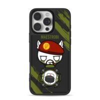 Cartoon Maestrobi bear smoking camo Phone Case for iPhone 11-17 & Samsung Galaxy S24-S26