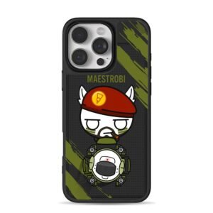 Cartoon Maestrobi bear smoking camo Phone Case for iPhone 11-17 & Samsung Galaxy S24-S26