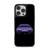 Cartoon purple Nissan GTR rear Phone Case for iPhone 11-17 & Samsung Galaxy S24-S26