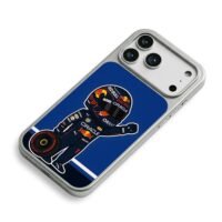 Cartoon Red Bull F1 racer tyre iPhone 17 Pro Max Electroplated Silver Case2
