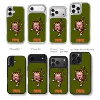 Cartoon tiger Bapey olivegreen Chris Brown Phone Case Black Electroplated Silver For Iphone 11 To 17