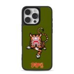 Cartoon tiger Bapey olivegreen Phone Case for iPhone 11-17 & Samsung Galaxy S24-S26