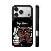 Cartoon Tupac Death Row Records iPhone 17 Pro Max Black Case