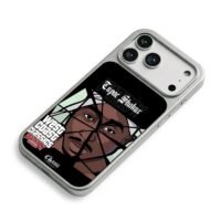 Cartoon Tupac Death Row Records iPhone 17 Pro Max Electroplated Silver Case2