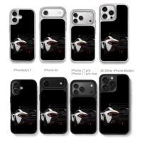 Cartoon white McLaren rear art Chris Brown Phone Case Black Electroplated Silver For Iphone 11 To 17