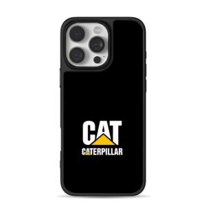 CAT Caterpillar triangle logo iPhone 16 Pro Max Black Case