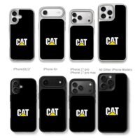 CAT logo with yellow triangle Chris Brown Phone Case Black Electroplated Silver For Iphone 11 To 17