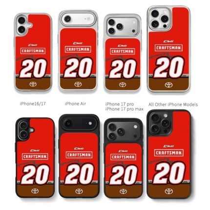CBell Craftsman No20 Toyota racing livery Chris Brown Phone Case Black Electroplated Silver For Iphone 11 To 17