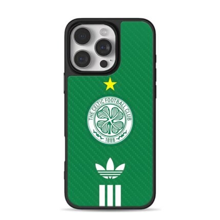 Celtic FC Adidas green badge iPhone 16 Pro Max Black Case