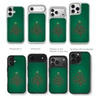 Celtics Celtic knot shamrock Chris Brown Phone Case Black Electroplated Silver For Iphone 11 To 17