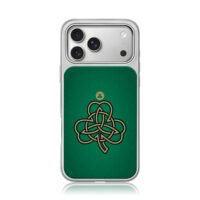 Celtics Celtic knot shamrock iPhone 17 Pro Max Electroplated Silver Case1
