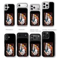 Chainsaw Man Denji Pochita art Chris Brown Phone Case Black Electroplated Silver For Iphone 11 To 17