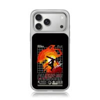 Chainsaw Man Denji silhouette iPhone 17 Pro Max Electroplated Silver Case1