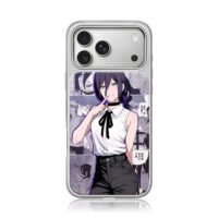 Chainsaw Man Reze collage iPhone 17 Pro Max Electroplated Silver Case1