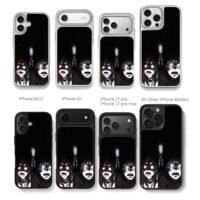 Chainsaw Man Slenderman horror art Chris Brown Phone Case Black Electroplated Silver For Iphone 11 To 17
