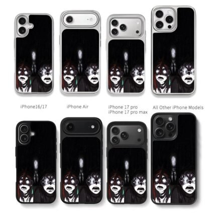 Chainsaw Man Slenderman horror art Chris Brown Phone Case Black Electroplated Silver For Iphone 11 To 17