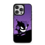 Charging Gengar on purple black Phone Case for iPhone 11-17 & Samsung Galaxy S24-S26