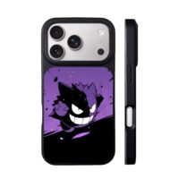 Charging Gengar on purple black iPhone 17 Pro Max Black Case