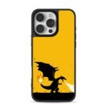 Charizard spits fire on yellow Phone Case for iPhone 11-17 & Samsung Galaxy S24-S26