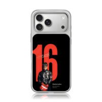 Charles Leclerc 16 F1 Helmet iPhone 17 Pro Max Electroplated Silver Case1