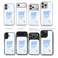 Charles Leclerc 16 F1 print Chris Brown Phone Case Black Electroplated Silver For Iphone 11 To 17