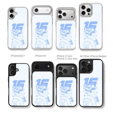 Charles Leclerc 16 F1 print Chris Brown Phone Case Black Electroplated Silver For Iphone 11 To 17