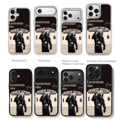 Charles Leclerc 16 F1 victory Chris Brown Phone Case Black Electroplated Silver For Iphone 11 To 17