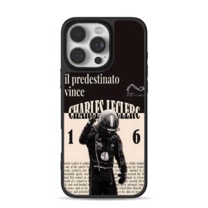 Charles Leclerc 16 F1 victory iPhone 16 Pro Max Black Case