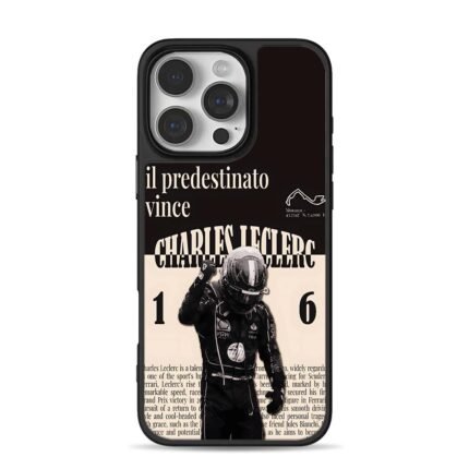 Charles Leclerc 16 F1 victory iPhone 16 Pro Max Black Case