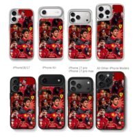 Charles Leclerc F1 Ferrari pic Chris Brown Phone Case Black Electroplated Silver For Iphone 11 To 17