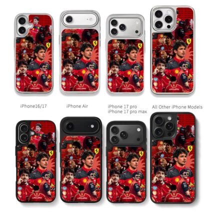 Charles Leclerc F1 Ferrari pic Chris Brown Phone Case Black Electroplated Silver For Iphone 11 To 17