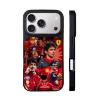 Charles Leclerc F1 Ferrari pic iPhone 17 Pro Max Black Case