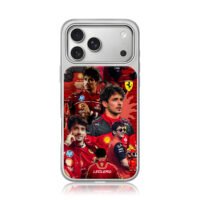 Charles Leclerc F1 Ferrari pic iPhone 17 Pro Max Electroplated Silver Case1