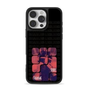 Charles Leclerc F1 helmet iPhone 16 Pro Max Black Case