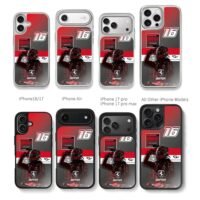 Charles Leclerc Ferrari F1 16 Chris Brown Phone Case Black Electroplated Silver For Iphone 11 To 17