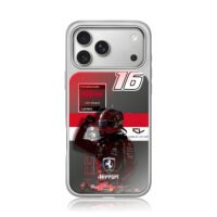 Charles Leclerc Ferrari F1 16 iPhone 17 Pro Max Electroplated Silver Case1