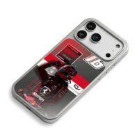 Charles Leclerc Ferrari F1 16 iPhone 17 Pro Max Electroplated Silver Case2