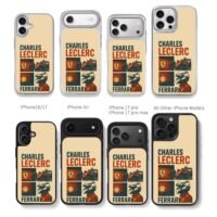 Charles Leclerc Ferrari F1 car Chris Brown Phone Case Black Electroplated Silver For Iphone 11 To 17