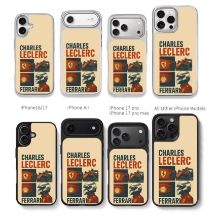 Charles Leclerc Ferrari F1 car Chris Brown Phone Case Black Electroplated Silver For Iphone 11 To 17